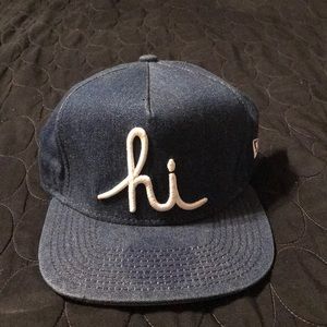Jean Leather Strapback Hat